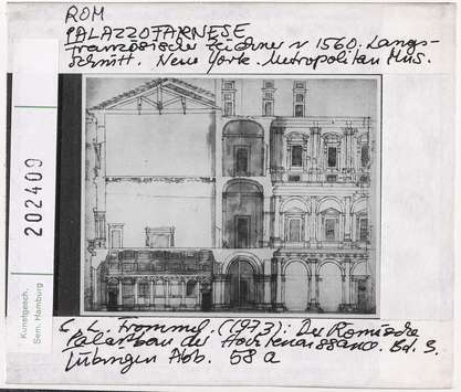 Vorschaubild Rom: Palazzo Farnese, Schnitt um 1560 